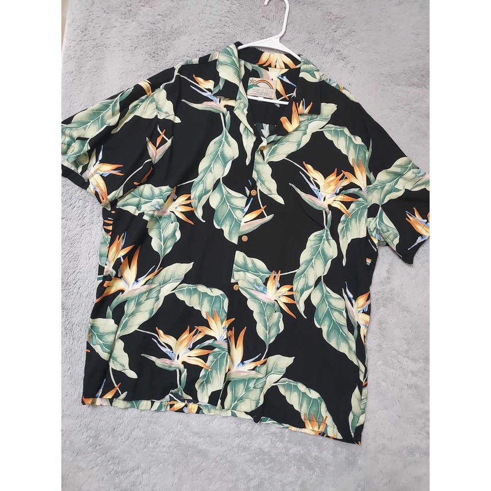 Vintage Paradise Found Shirt Mens XL Vintage Magnum PI Bird Of Paradise Hawaiian